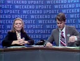 Jane Curtin Dan Aykroyd Saturday Night Live Weekend Update Saturday Night