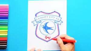 Cardiff, city, merthyr, bluebirds, football, enamel, . How To Draw Cardiff City F C Logo Premier League Youtube