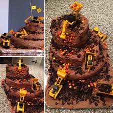 2nd Birthday Cake For 2 Year Old Boy Construction Site Cake For 2 Year Old Boy Cake Birthday Chocolate Food Dessert Yummy Love Baking Foodporn Sweet Recipe Cake Chocolate Cale Food