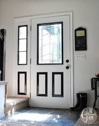 Black And White Painting Ideas For Rooms Diy Black And White Painted Front Door The Gathered Home Home Diy Home Painted Front Doors