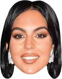 Georgina Rodriguez (Smile) Celebrity Mask, Flat Card Face, Fancy Dress Mask  : Amazon.co.uk: Toys & Games