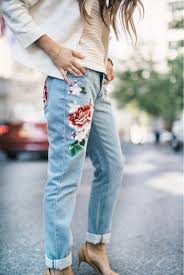 Embroidered Jeans Women S Street Style Fashion Denim Trends Clothes
