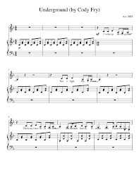 Underground By Cody Fry Sheet Music For Piano Vocals Piano Voice Musescore Com