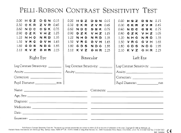 Pelli Robson Etdrs Score Sheet Instructions