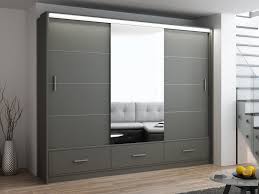 Instrument Lenox Mirror Wardrobe 255cm Graphite Grey Matt Wardrobe Design Bedroom Wardrobe Door Designs Bedroom Cupboard Designs