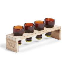 A quick video showing how i made wooden holders for my ceramic shot glasses. S 4 Beer Bottle Top Shot Glasses W Wood Holder