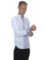 En exclusivité sur modalova | modalova. Chemise Lin Homme Col Mao Ugholin