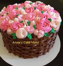 Basket of flowers cake design. Vanilla Round Flower Basket Cake Packaging Type Box Weight 500gm Rs 450 Pound Id 23427268230