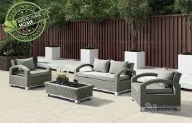 Des 669 00 Salon De Jardin En Resine Tressee Pour 4 Personnes Rilasa Moka Beige Fonce Interougehome Com Agrement De Jardin Canape Jardin Et Table Et Chaises De Jardin