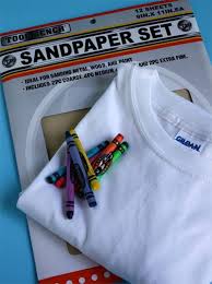 Because after all, who doesn't place your parchment on the ironing board, and sprinkle some wax evenly across half of the paper. Sandpaper Printed T Shirt Kids Craft Alpha Mom