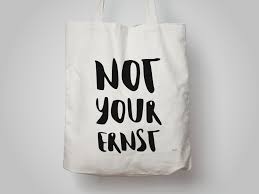 Ernst Jutetasche Baumwolltasche Einkaufstasche Biotasche Jute Jutebeutel Tragetasche Stofftasche Tasche Schultertasche Spruch Jute Bags Organic Bag Cotton Bag