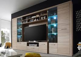High Wohnwand Anbauwand Wohnzimmerset Eiche Sonoma Inkl Beleuchtung Wohnzimmer Set Wohnen Wohnzimmerschranke