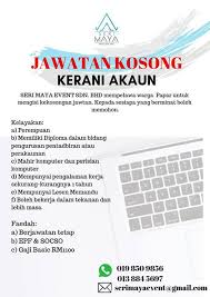 Get new jobs for this search by email. Kerja Kosong Sabah 2019 Kerani Akaun Papar Jawatan Kosong Terkini Negeri Sabah