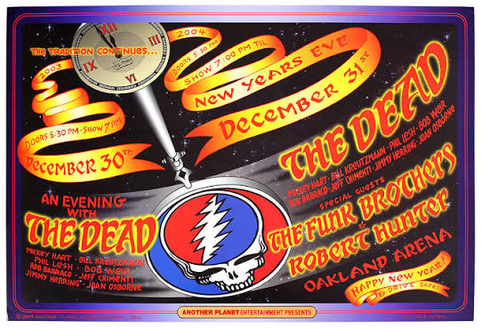 Lot Detail - The Grateful Dead "An Evening With The Dead" Original New  Year's Concert Poster
