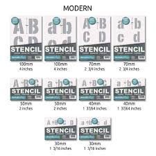 Our custom stencils offer a cost effective solution to your signage needs. Letter Stencil 30mm Modern Alphabet Upper Case And Numbers Dovetails Vintage