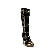 Black And Gold Boots Black And Gold Pirate Boots Uk 5 Clearance Love Burlesque 96 Found On Polyvore With Images Pirate Boots Boots Faux Leather Boots