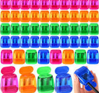 Best Manual Pencil Sharpening Machine 48-Pack Pencil Sharpeners - 4 Colors,  Compact With Lid For School & Office Pencil Sharpener Manual