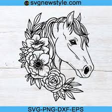 Download Horse Svg File Horse With Flowers Svg Horse Cut File Floral Horse Svg File Animal Face Cute Horse Face Svg Horse Lover Svg Cut File Svg New Style