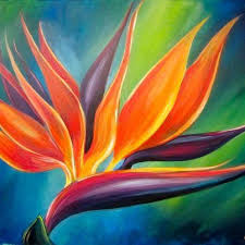 Painting Oil Painting Bird Of Paradise Flower Pin By Carina Kriel On Art Paradise Painting Flower Painting Art Painting