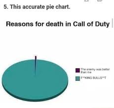 5 this accurate pie chart reasons for death in call of