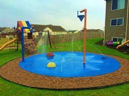 These collections help you create a splash pad with a coherent theme that incorporates a variety of elements such as sprays, soakers. Residential Splash Pads By My Splash Pad Backyard Splash Pad Backyard Playground Backyard Entertaining