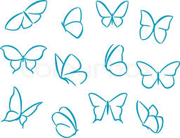 Butterfly outline images image 0 flying butterfly outline images. Butterflies Silhouettes For Symbols Stock Vector Colourbox
