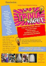 Not only is thanksgiving (aka turkey day) celebrated this month in the u.s., but it is also our traditional election day. Trivia Night Rescheduled Again To 19 November 2021 Rotary Club Of Bayside Geelong
