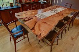 Big Leaf Maple Dining Room Table Live Edge With Custom Epoxy Inlay Natural Edge Woo Dining Room Table Dining Room Design Round Table Live Edge Dining Table