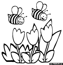 If i would be a child i would print and color it too. Spring Online Coloring Pages