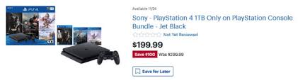 Die ps4 pro ist das neueste modell (leider lüfter wird nicht heiß) und wurde kaum benutzt. Playstation 4 Ps4 Black Friday 2020 Deals Get A Console From 139 99