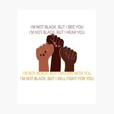 April 16, 2013 at 2:13 pm. Ich Bin Nicht Schwarz Aber Ich Sehe Dich Ich Hore Dich Ich Trauere Mit Dir Ich Werde Fur Dich Kampfen Blm Black Lives Matter Poster Von Cubez39 Redbubble
