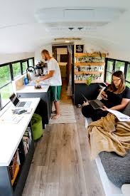 We never had the opportunity to tour a skoolie in person before we hit the road. Skoolie Floor Plan Tricks To Increase Your Space We Live On A Bus