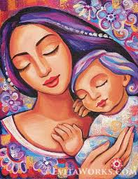 Mother Child Motherhood Art Nursery Wall Art Beauty Painting Mother Son Feminine Decor Print Mother And Child Painting Mother Art Mother And Child