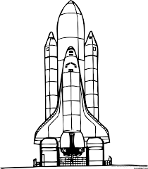 Ausmalbilder Rakete Space Shuttle Space Theme Party Rocket Coloring Sheet