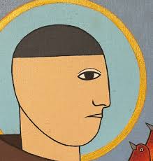 A religiosidade é um elemento constante na obra de Antonio Maia, traduzida  em cores intensas, símbolos populares e narrativas visuais carregadas de  espiritualidade. No quadro “Francisco o Santo” (1995), o artista recria