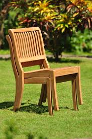 Arbor Stacking Armless Chair In 2020 Outdoor Stacking Chairs Teak Garden Furniture Armless Chair