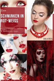 Zum Karneval Schminken In Rot Weiss Mit Diesen Ideen Zum Wow Effekt In 2020 Rot Weiss Schminken Karneval Schminken Karneval Schminken