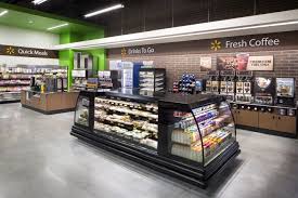 Walmart S New Convenience Store Prototype Designed By Api Offers An Untraditional Mix Of Grocery I Store Design Interior Store Design Grocery Store Design