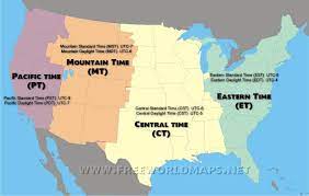 Us Time Zones Map Time Zone Map Map National Parks Map