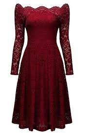 The Atomic Red Floral Lace Party Dress Features A Beautiful Red Floral Lace Pattern With A See Throu Cocktail Dress Lace Women Lace Dress Red Long Sleeve Dress