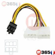 Cable Alimentation Interne Pour Carte Graphique Molex Pcie 6 Pin Magasin  Informatique Cap 3000 06700 Saint Laurent Du Var