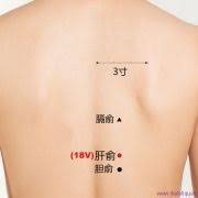Le Point Gan Shu Du Meridien De La Vessie 18v Maladie Des Yeux Douleur Cou Crampe Abdominale