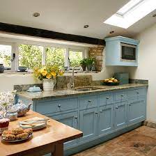Ideas for painted kitchen cabinets. Be Inspired By This Blue Country Kitchen Makeover Ideal Home