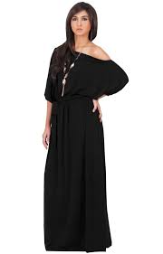 Black 3 4 Sleeve Maxi Dress Macy Maxi Dress Off The Shoulder Sale 3 4 Sleeve Gown Maxi Dress Evening Long Black Evening Dress Maxi Dress
