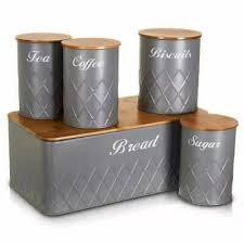 Need a kitchen canister set to help you organize your ingredients? Sq 3pc Tea Coffee Sugar Canister Kitchen Storage Canisters Jar Tin Organizer Pot