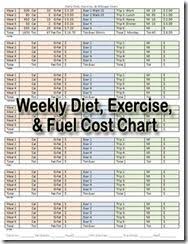 Weekly Diet Exercise Chart Free Download In 2019