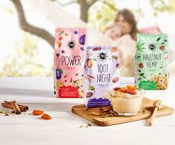 Watercolor Nuts Fruit And Muesli On Packaging Watercolor Food Illustrations For Packaging Design Artist I Muesli Watercolor Food Illustration Watercolor Food