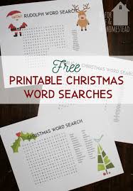 The spruce / kaley mckean halloween word search puzzles are a great activity. Christmas Word Search Printables As For Me And My Homestead