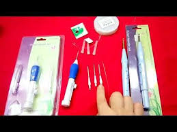 الفرق بين الأبرة الشرقية وأبرة النفاش وفي نهاية الفيديو كيفية عمل لضامة للابرة Punch Needle Youtube Craft Projects Punch Needle Crafts
