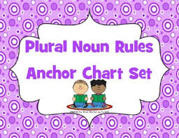 plural noun rules anchor chart set